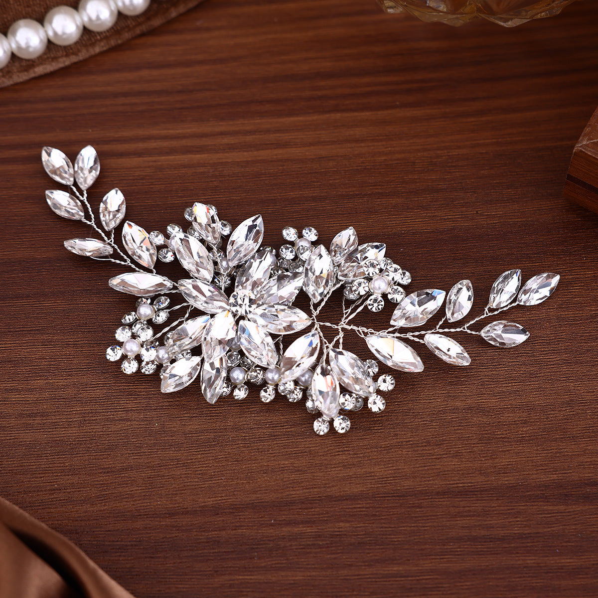 Bridal Rhinestone Hair Band Headdress Handmade Headband