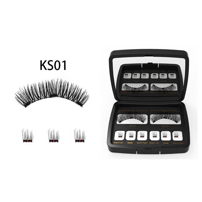 Magnet Eyelash Suit Natural & Thick False Eyelashes with Tweezers Set