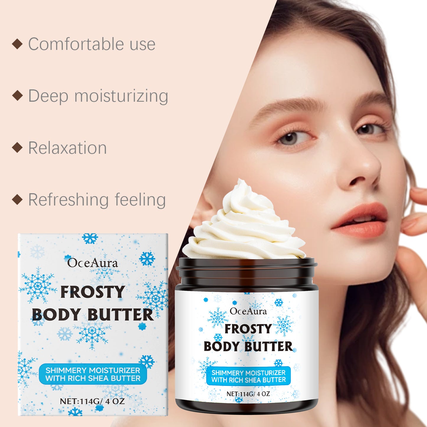 Shea Butter Moisturizing Body Cream with Jojoba Oil & Collagen