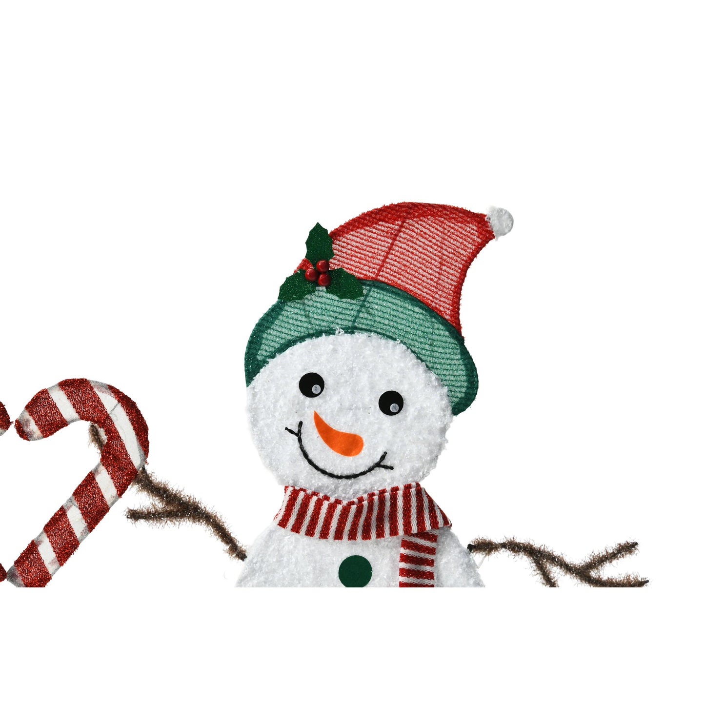 Heart-Shaped Snowman LED Lights for Holiday Decor