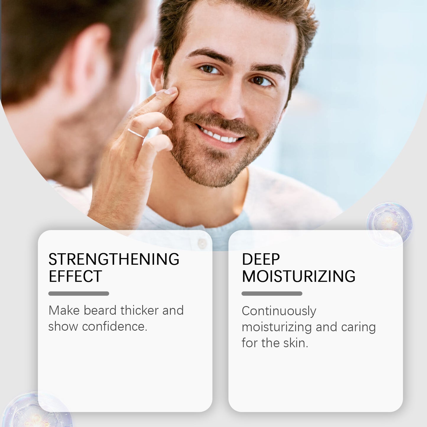 Men's Beard Care Nourishing Cream - Moisturizing & Gentle Cleaning, 50g