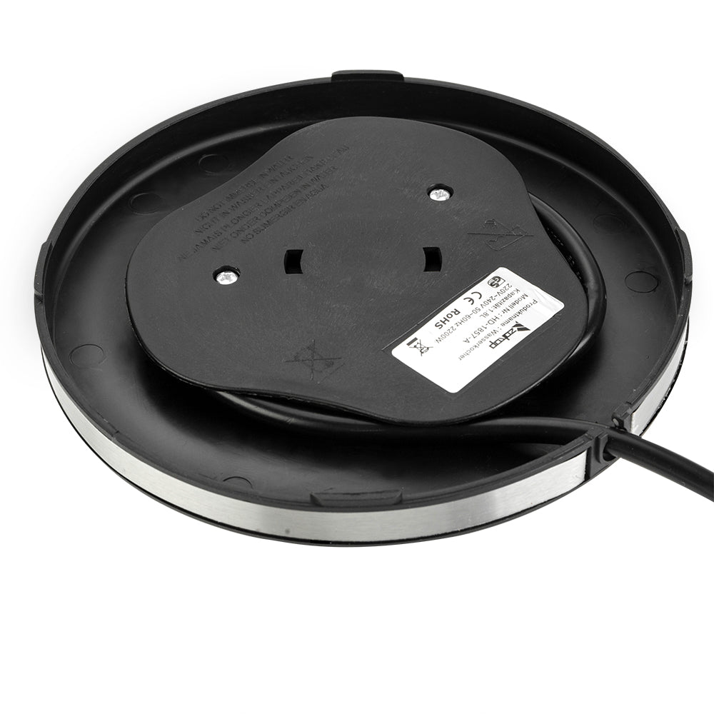 1.8L Electric Glass Kettle with Blue LED, Auto Shut-Off, 1500W