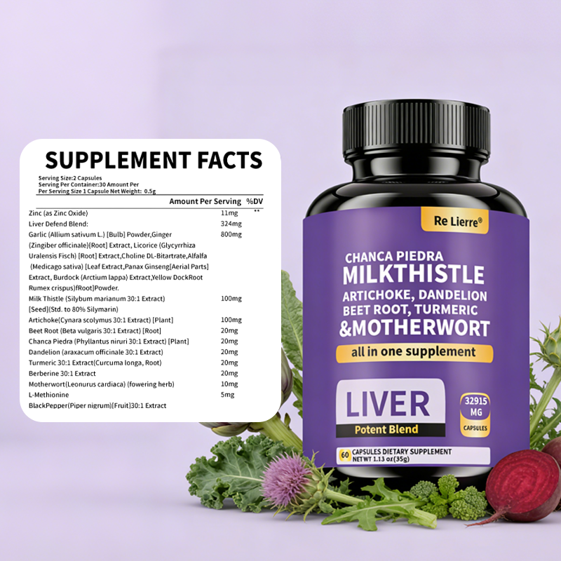 Milk Thistle & Herbal Complex Supplement - 60 Capsules