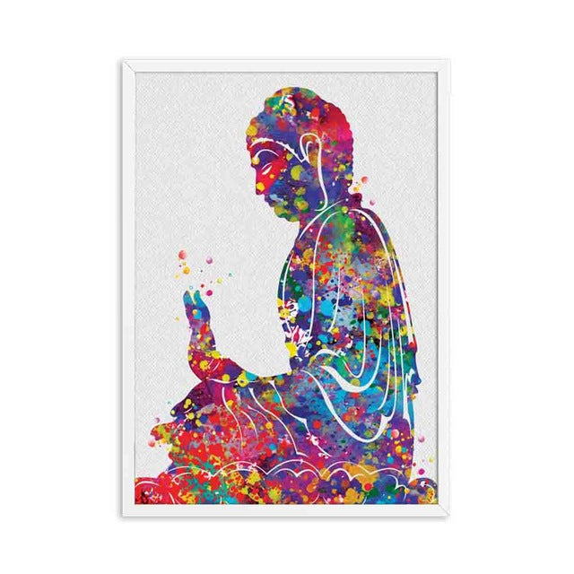 Meditation Canvas Wall Art - Abstract Buddha Home Decor, Frameless