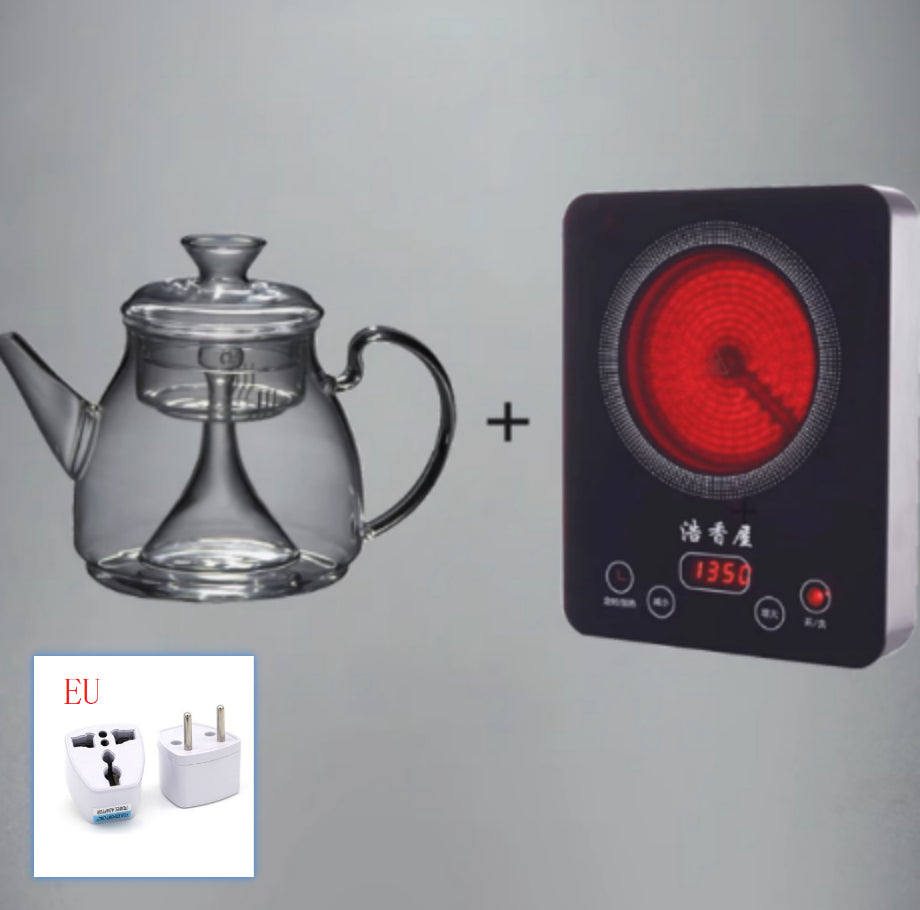 Large Capacity Glass Steam Teapot for Home Brewing - 1.5L