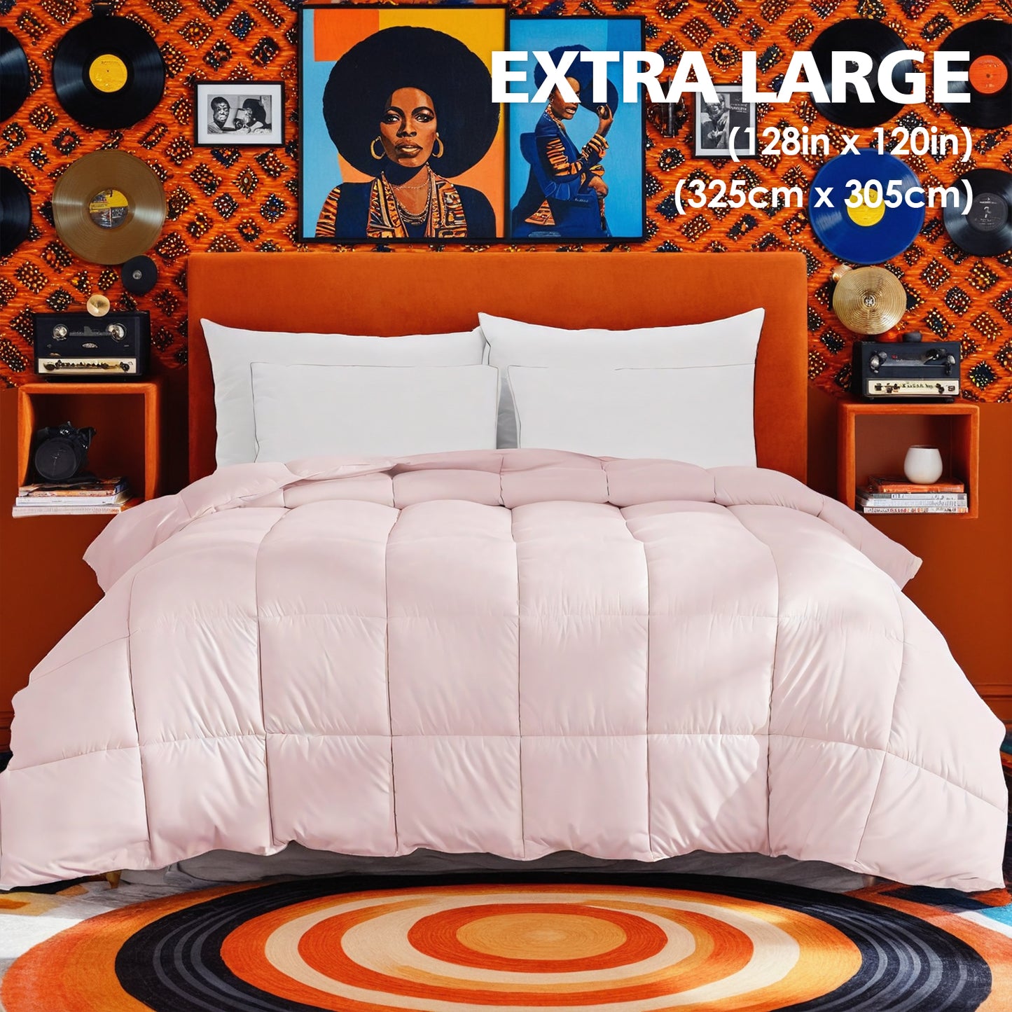 Oversized Pink Quilt - Soft, Comfortable & Machine Washable