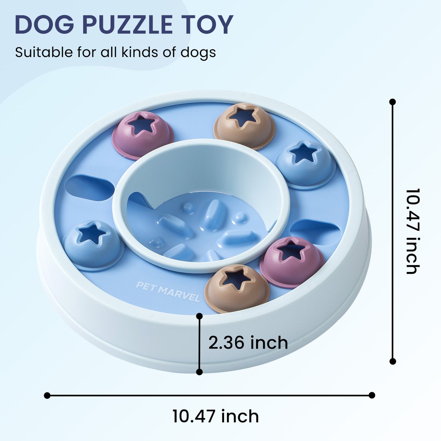 Pet Marvel Interactive Puzzle Dog Toy Level 1-3 Multiple Sizes & Patterns