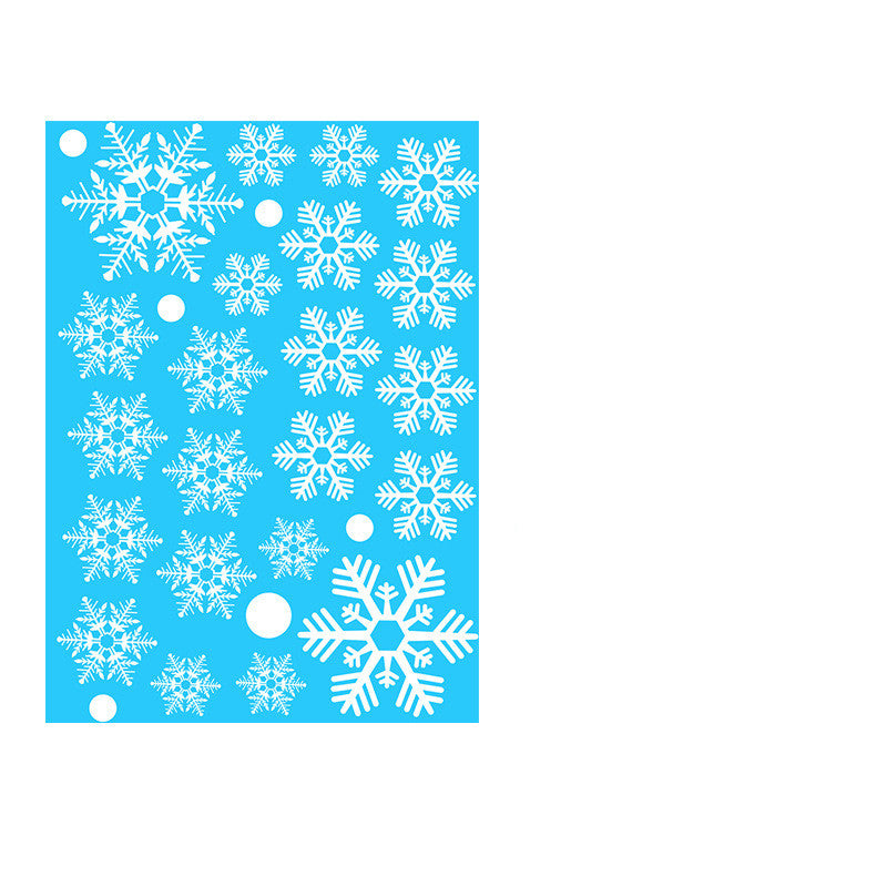 Christmas Wall Stickers Snowflakes Decoration PVC Waterproof Decals