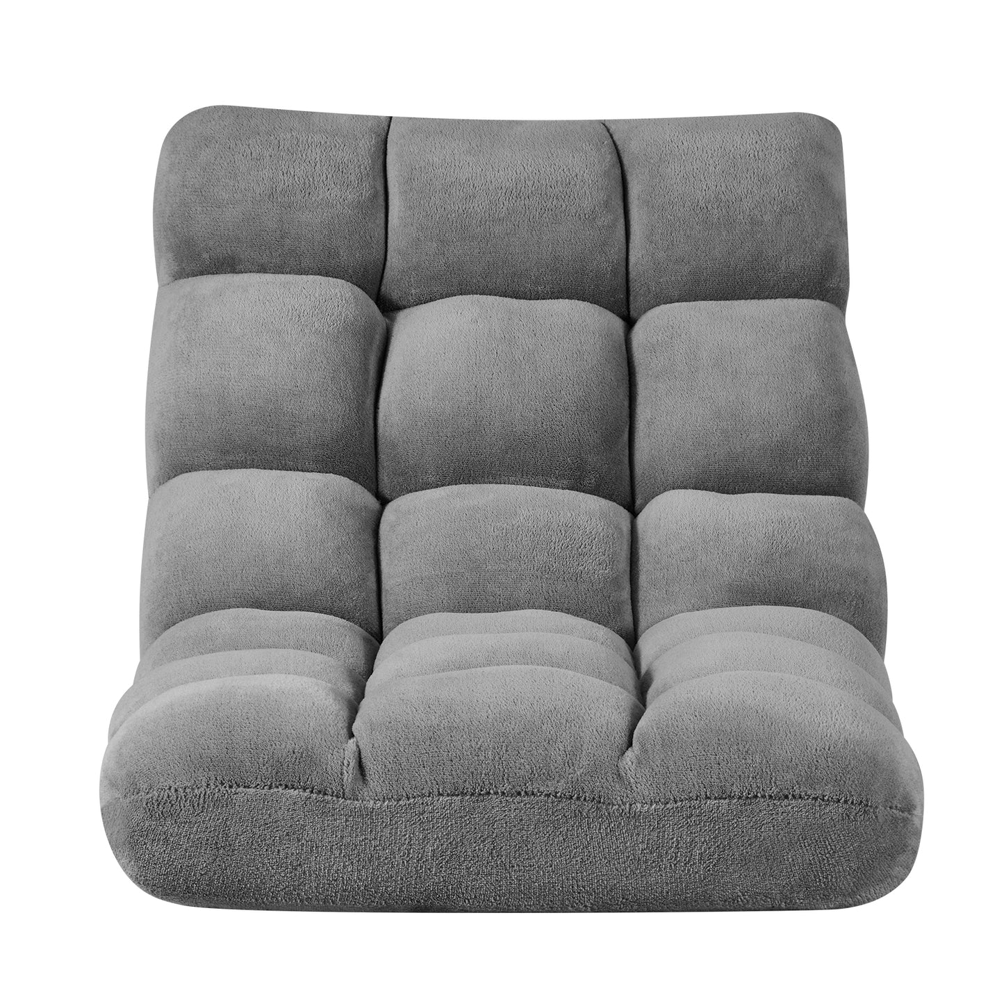 Adjustable Floor Gaming Chair with Back Support and Sturdy Metal Frame - Gray