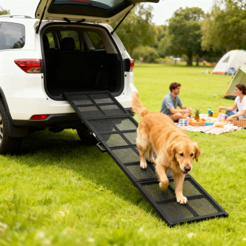 Dog Car Ramp - Extra Long & Wide Foldable Non-Slip Pet Step for Large Small Dogs