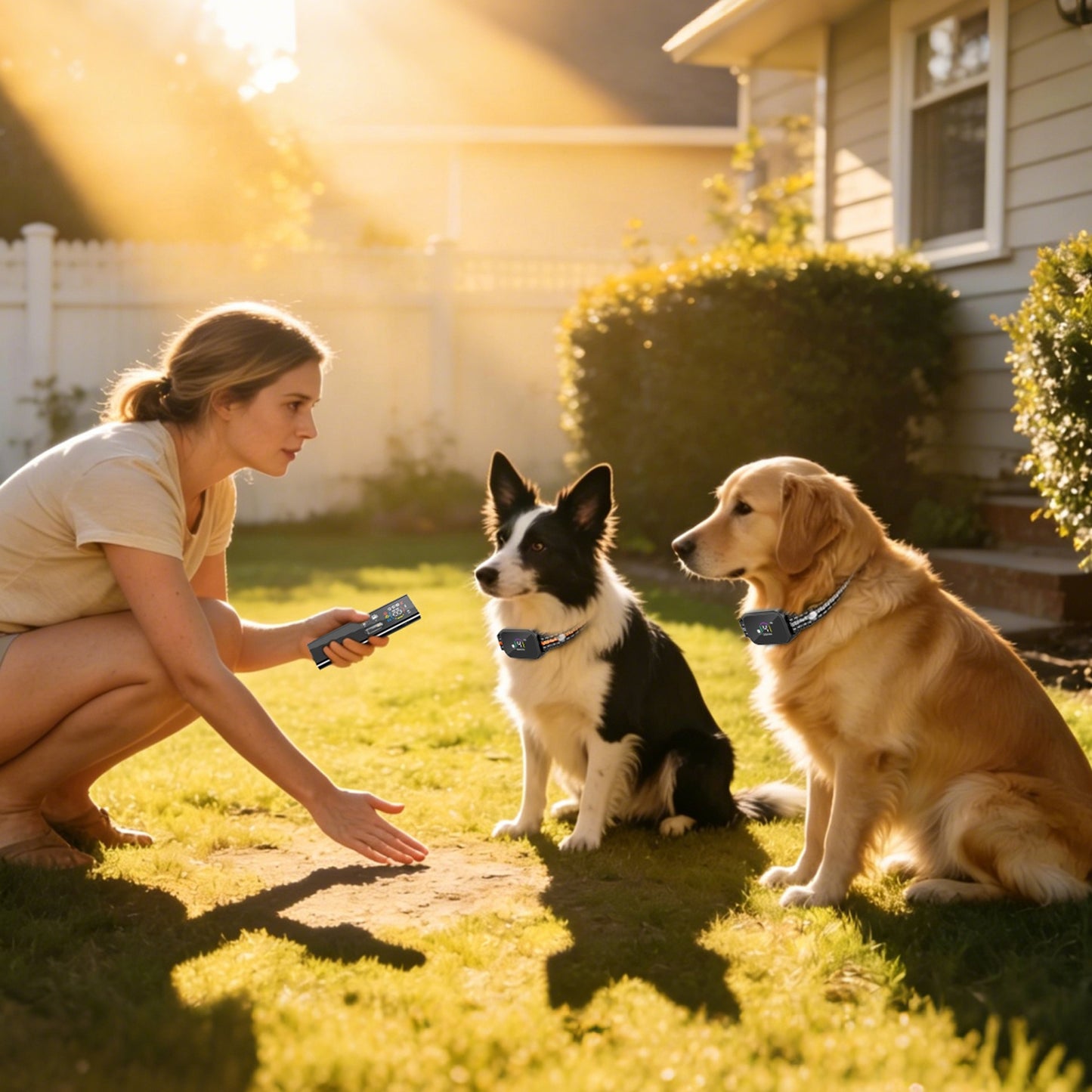 Dog Training Collar with Remote, Bark Control & 3 Channels - Waterproof Rechargeable