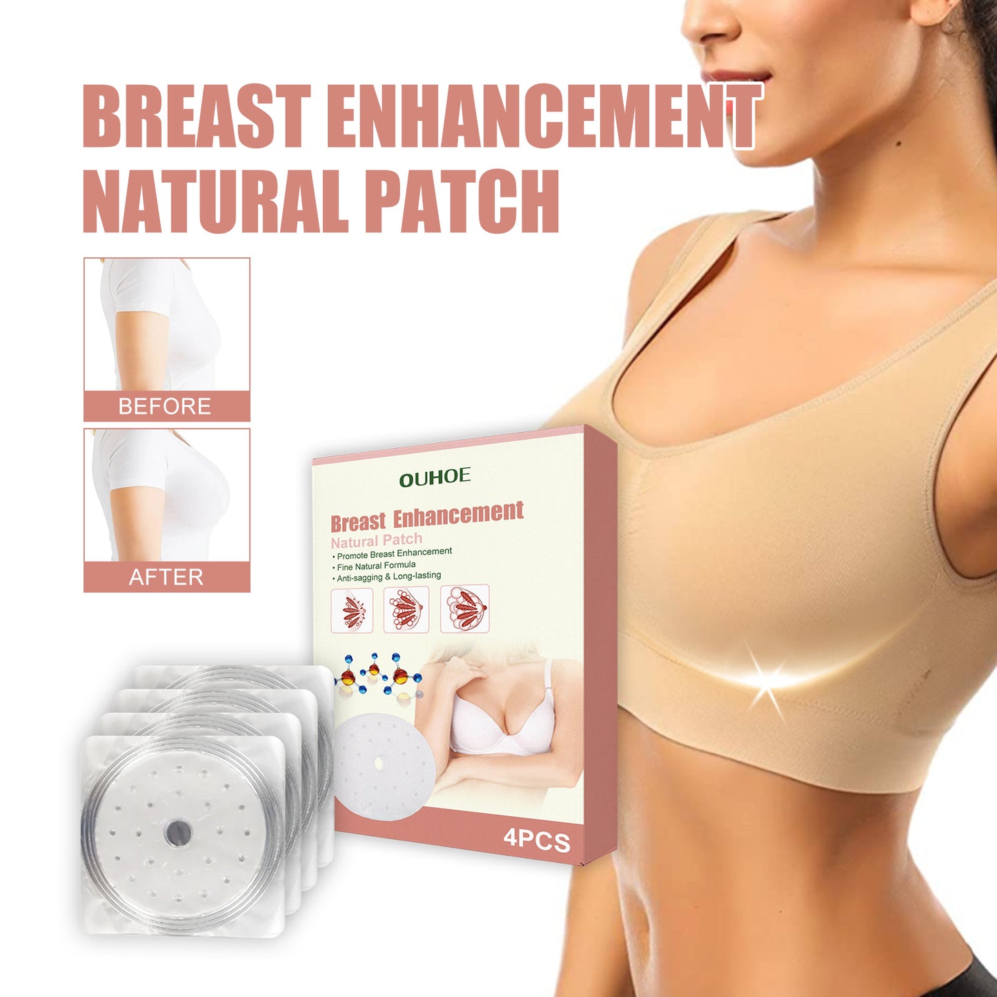 Breast Firming Patches - Anti-Sagging Breast Lifting Treatment - 4 Pack