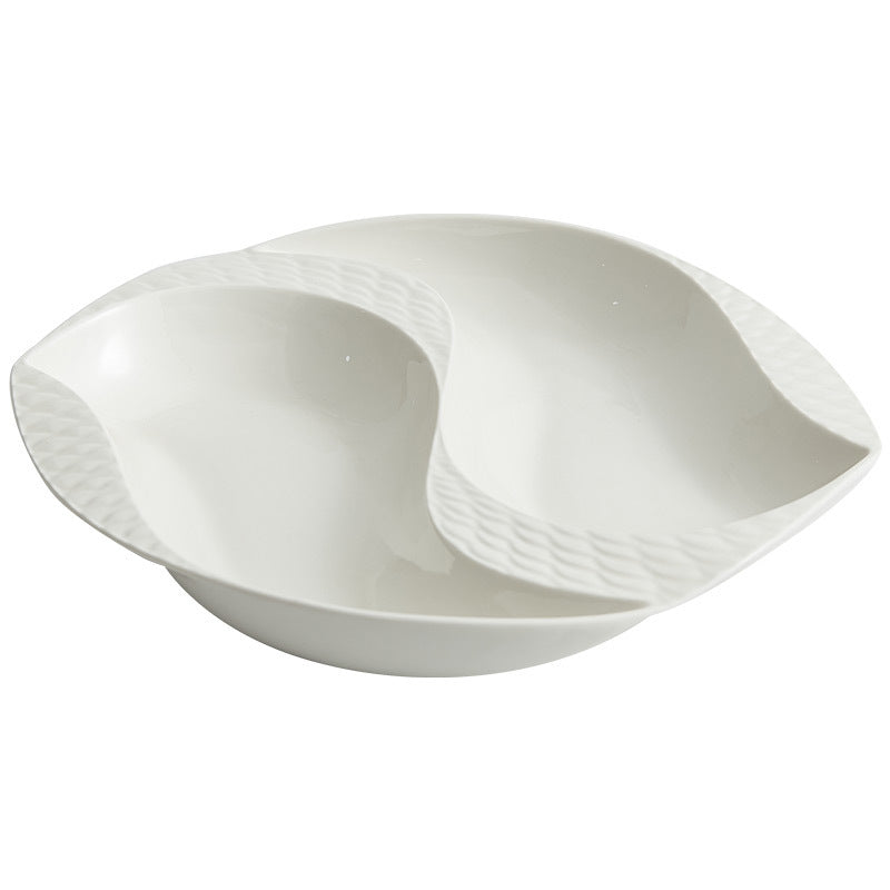 White Porcelain Round Tableware Set - Multiple Sizes