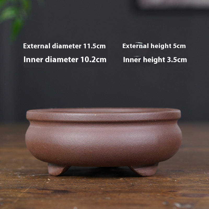 Breathable Ceramic Flower Pot for Home Garden Office Balcony - Multiple Colors