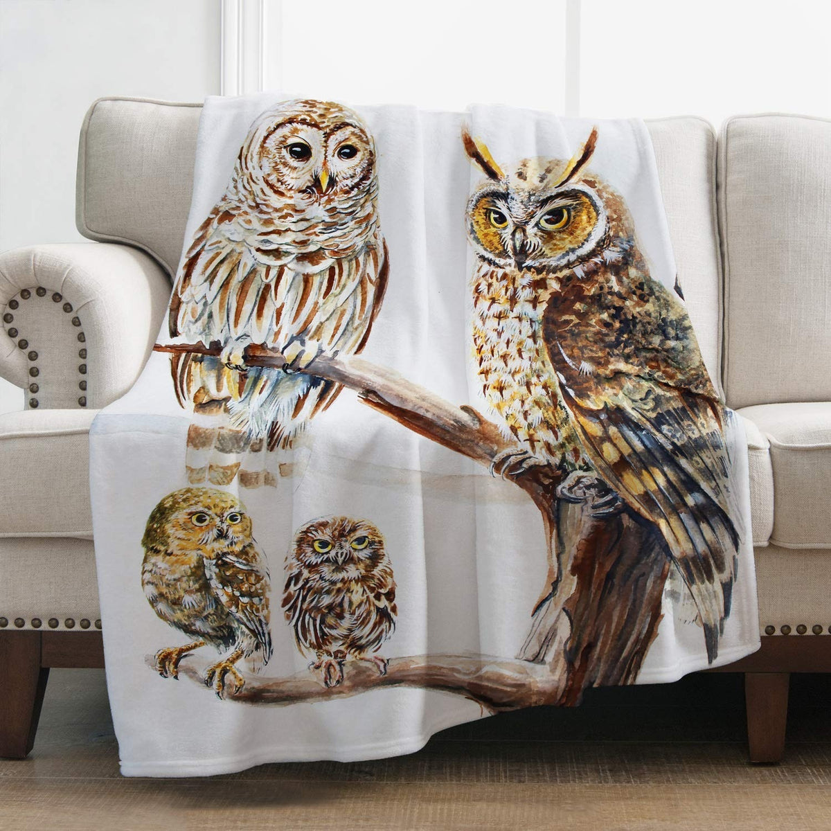 Double-Sided Flannel Sofa Blanket - Warm Modern Home Textiles