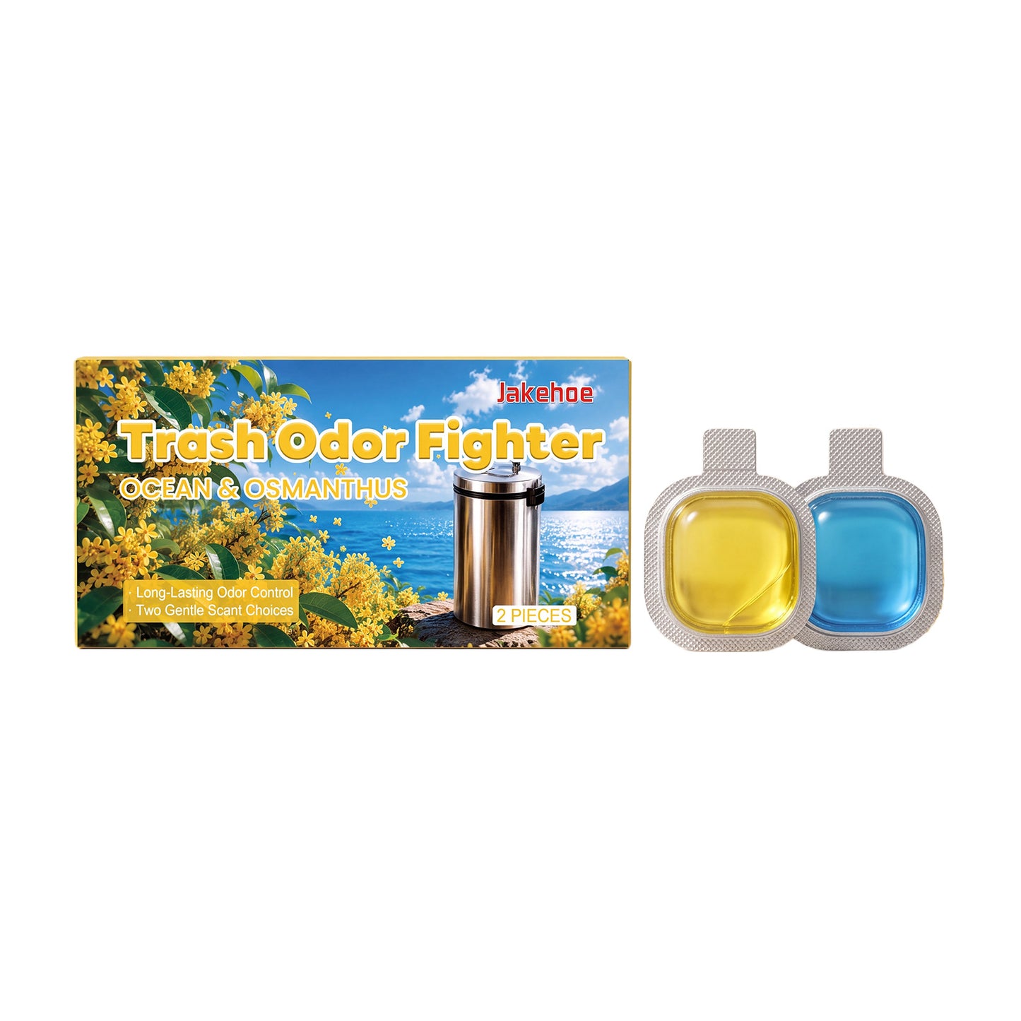 Trash Deodorizer Set - Odor Eliminator for Trash Cans & Bins, 2 Pieces