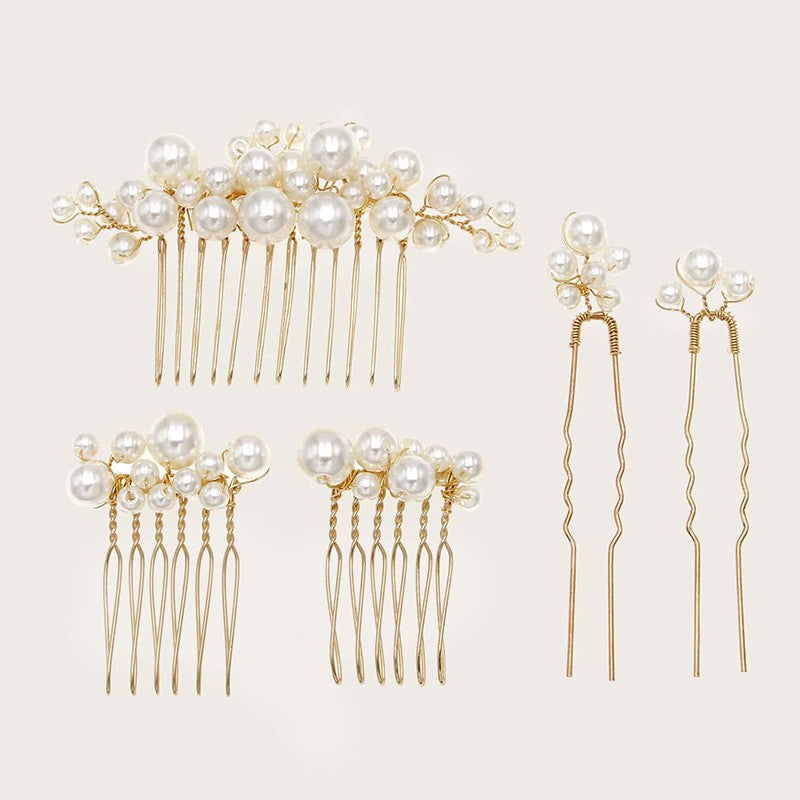 Pearl Hair Clip Set - Elegant Cheongsam Hair Accessories for Women