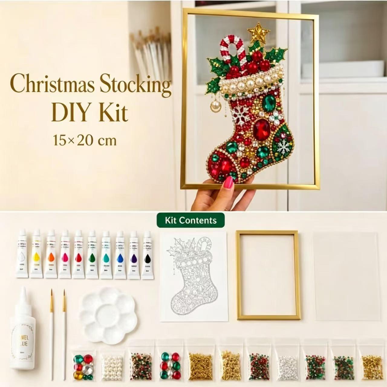 DIY Christmas Tree Jewelry Art Kit - Holiday Home Decor Craft Set