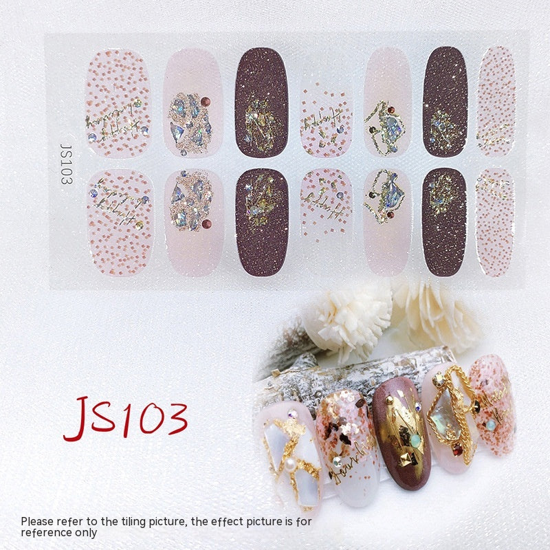 3D Crystal Nail Art Sticker Set - Crystal Glass Nail Film for Manicure