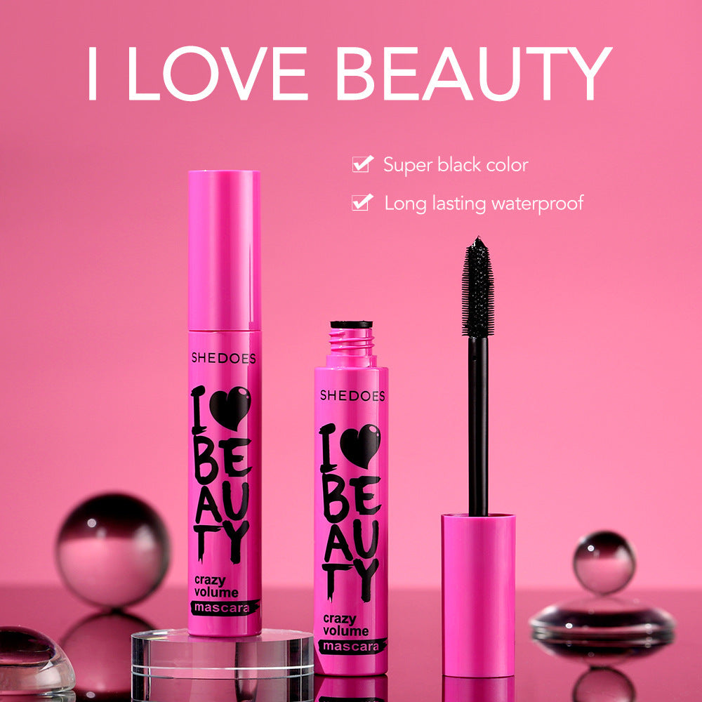 Waterproof Thick Lengthening Mascara Set - Smudge-Resistant, Large Capacity, 4 Colors