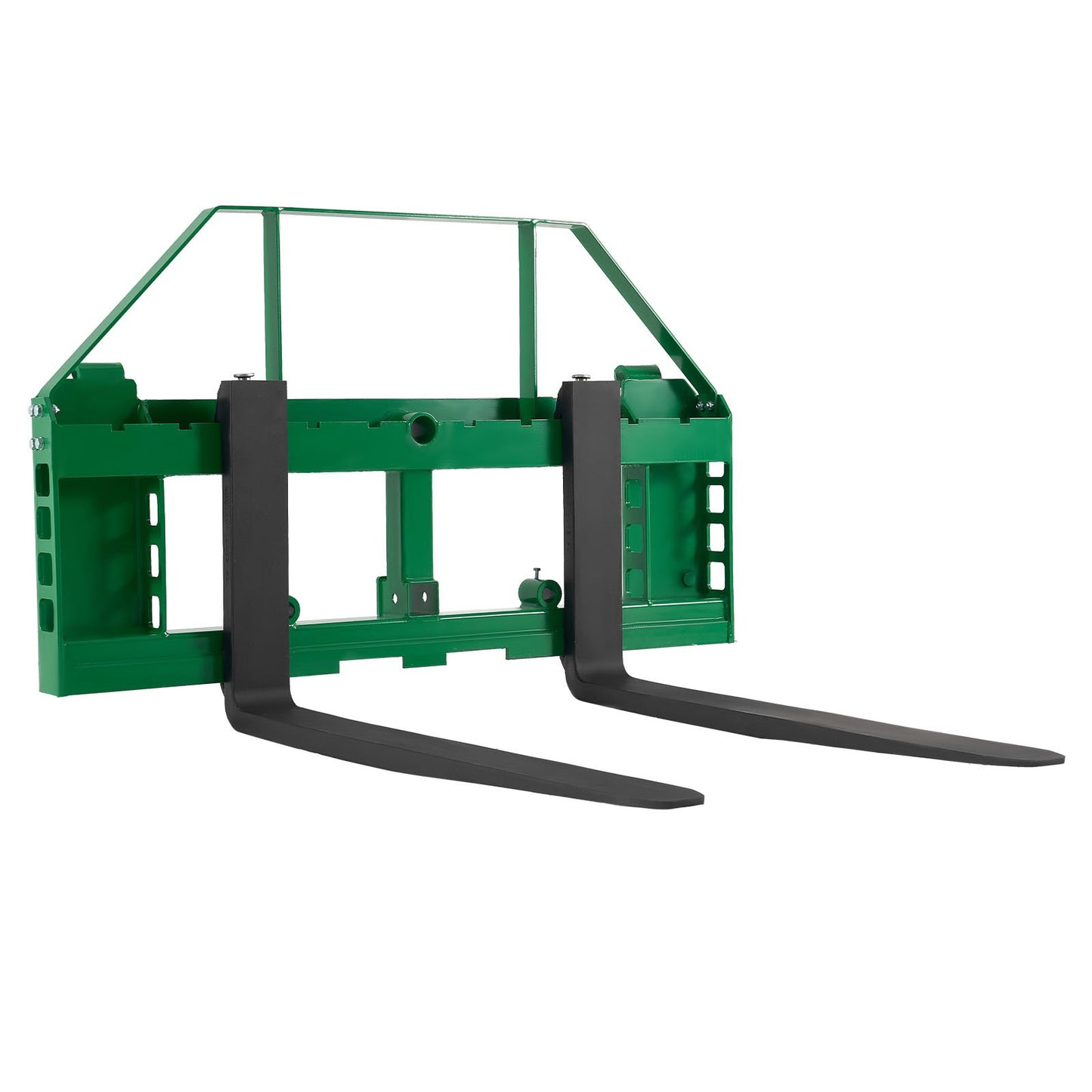 Pallet Fork Frame Attachment with 48-Inch Skid Steer Forks for Tractors