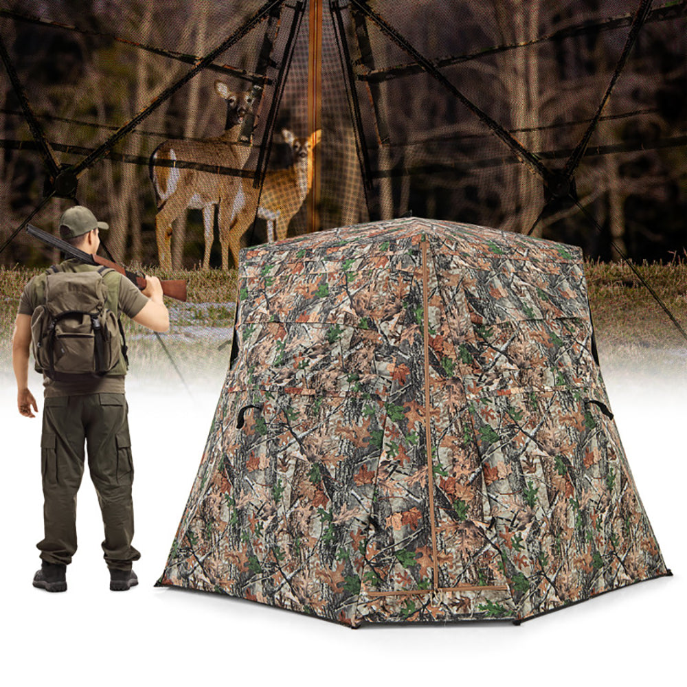 Camouflage 360-Degree One-Way See-Through Hunting Blind