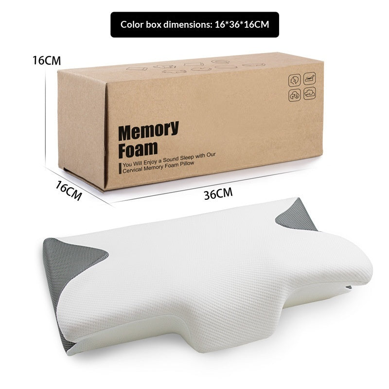 Slow Rebound Memory Foam Neck Pillow - Supportive Travel & Office Cushion