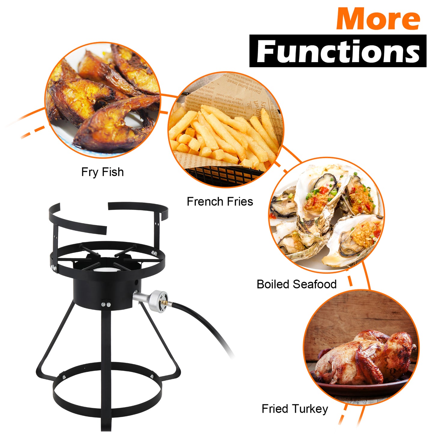 30QT Turkey Fryer & 10QT Fish Pot Set - Outdoor Cooking