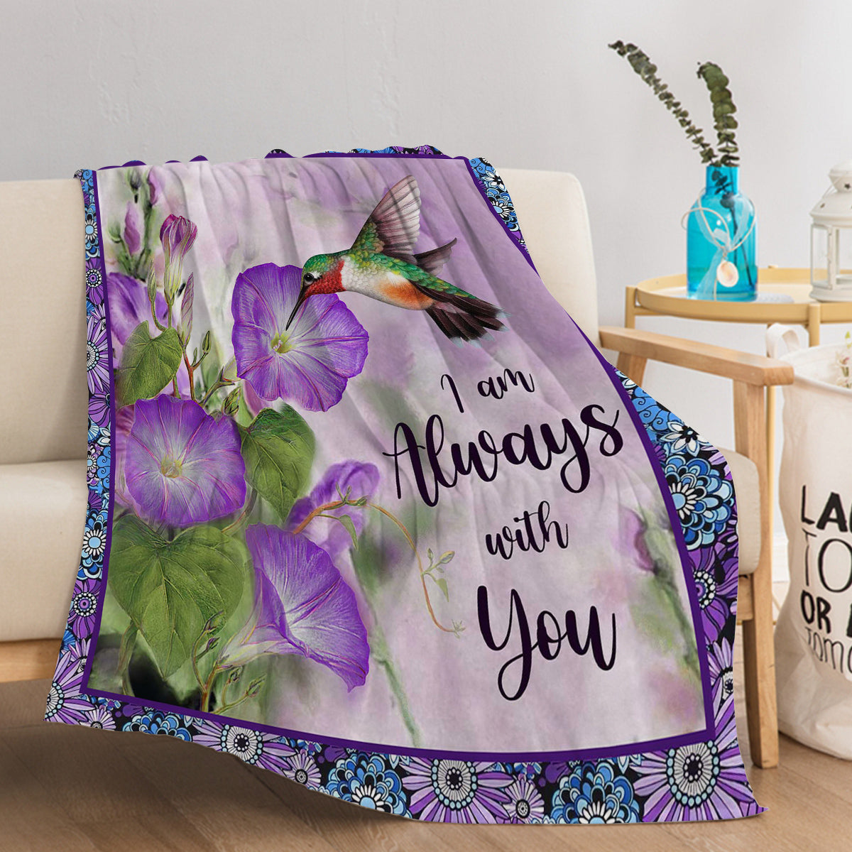 Purple Flannel Blanket - Multi-Size Home Throw for Bed, Sofa & Camping