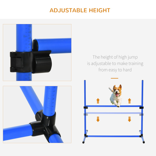Dog Agility Training Equipment Set with Adjustable Jump Poles - 4 Pieces