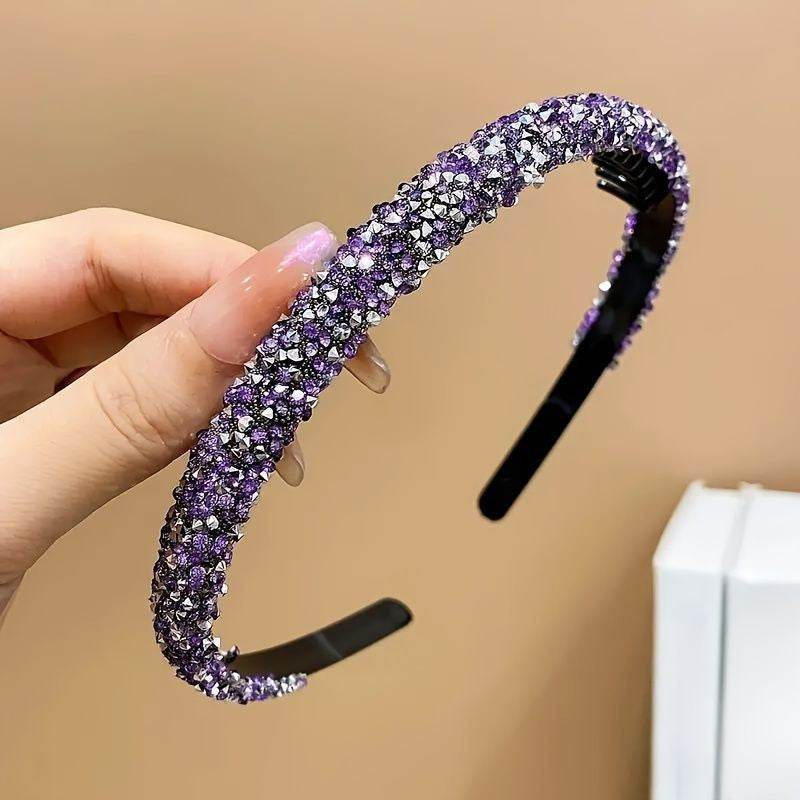 Non-Slip Tooth Headband - Decorative Rhinestone Hair Accessory for Women