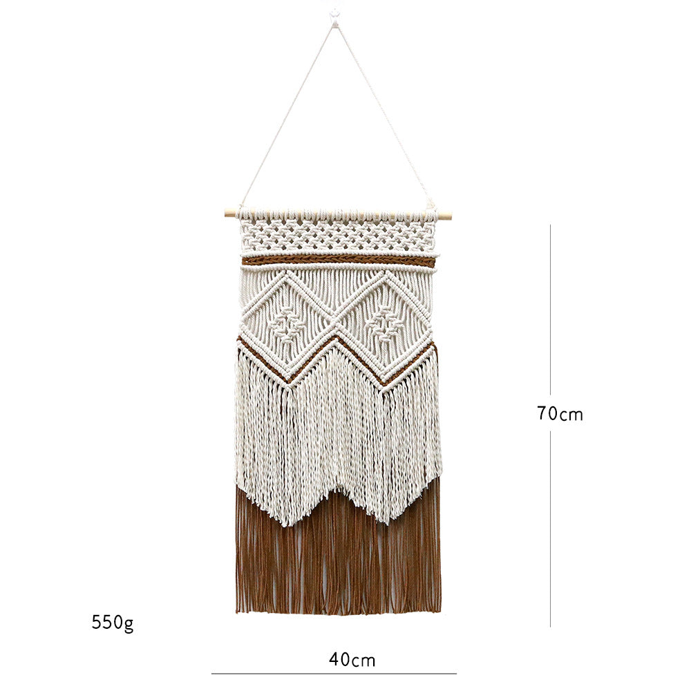 Living Room Wall Tapestry Decor 40x70cm Hand-Woven Cotton Art