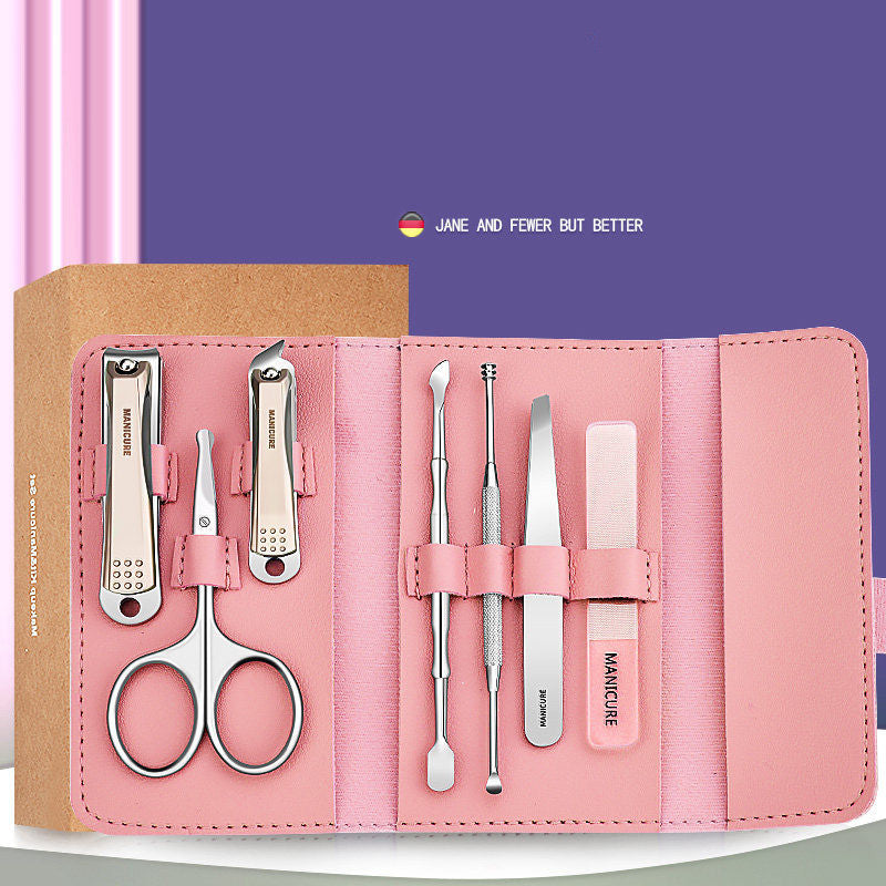Stainless Steel Nail Clippers Set - 7-Piece Manicure Kit