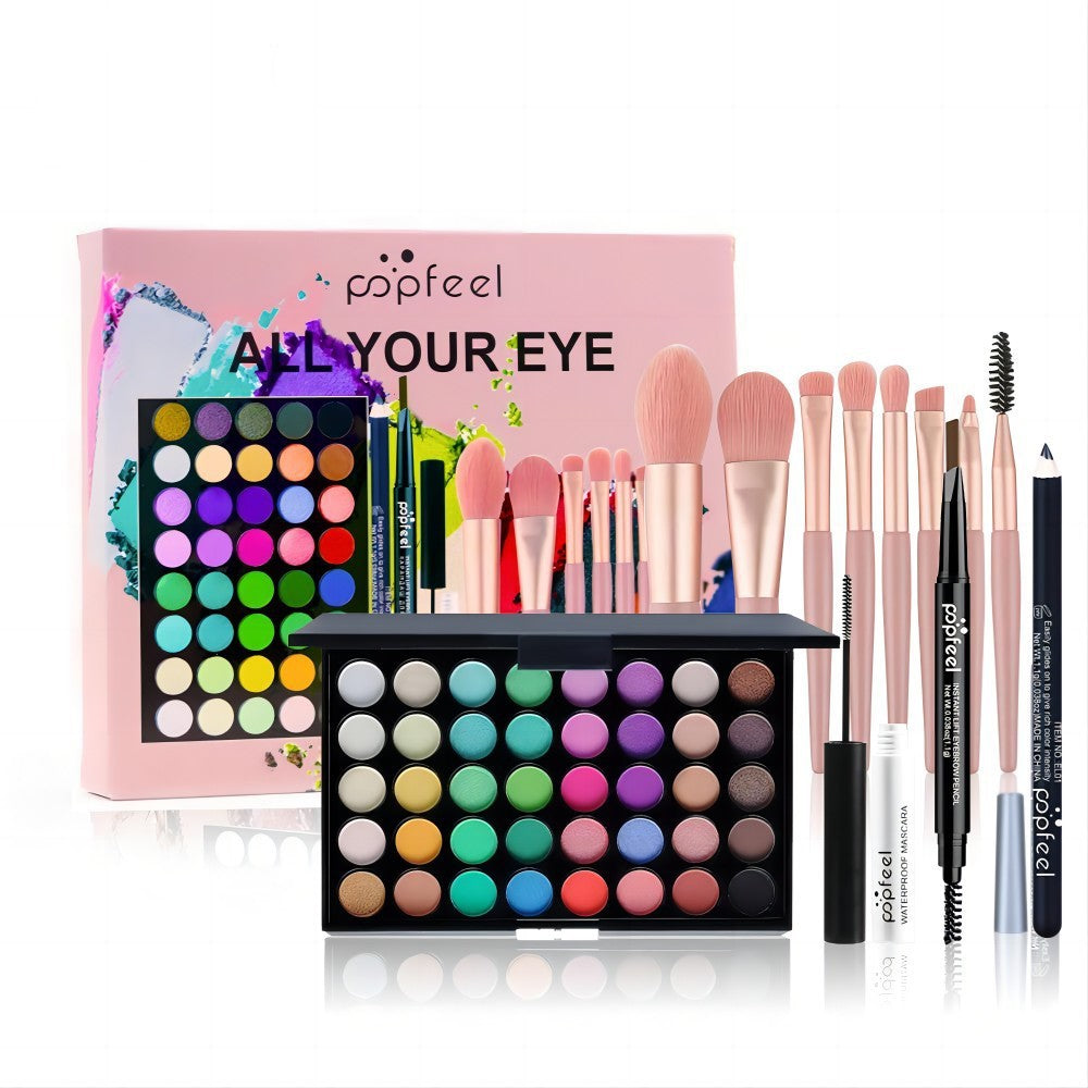 40-Color Eye Shadow Palette Set with Makeup Brush - Universal Shades