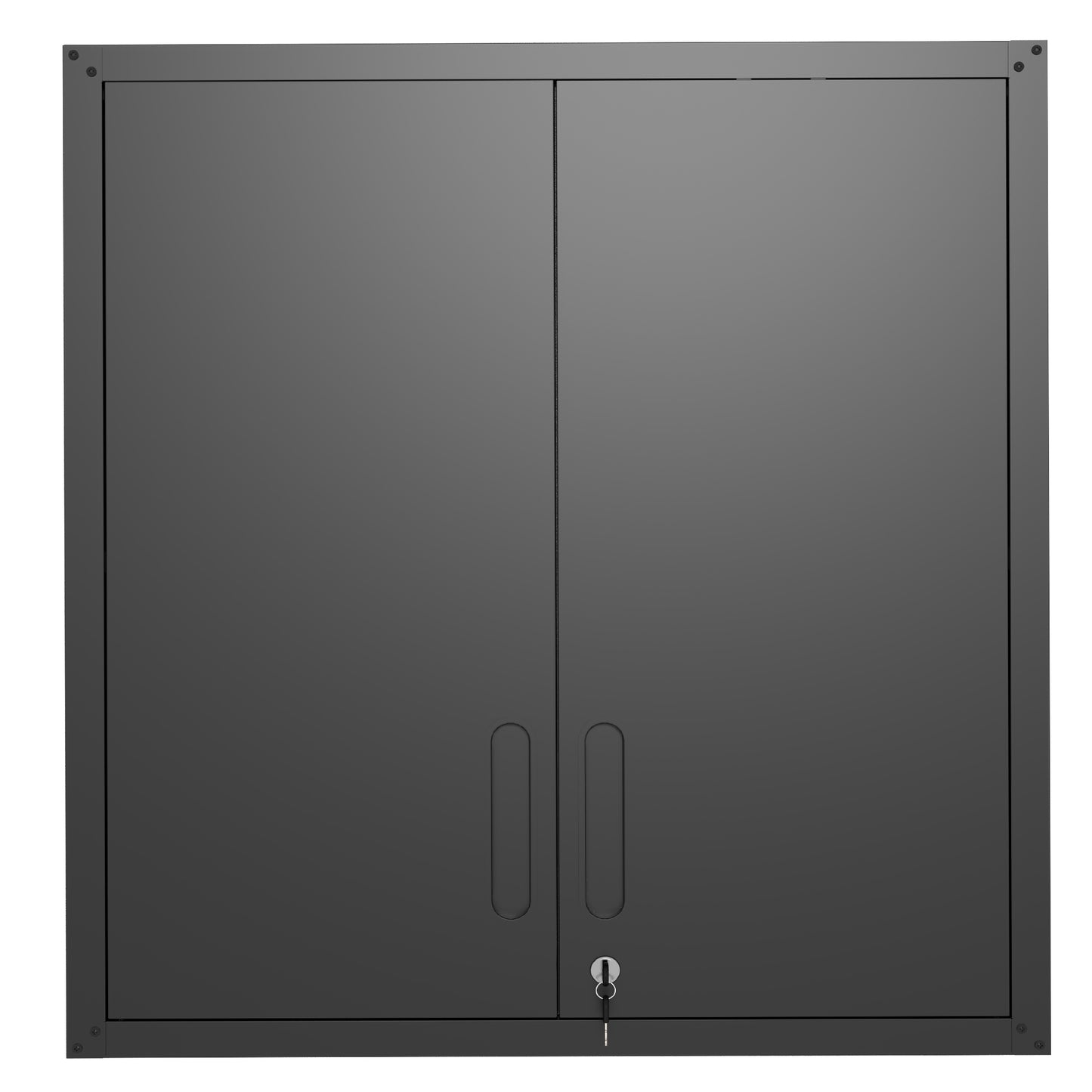 Metal Wall-Mounted Tool Storage Cabinet With 2 Locking Door 1