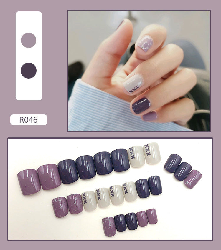Removable Nail Stickers for Nail Art - 24 Pieces, Multiple Styles