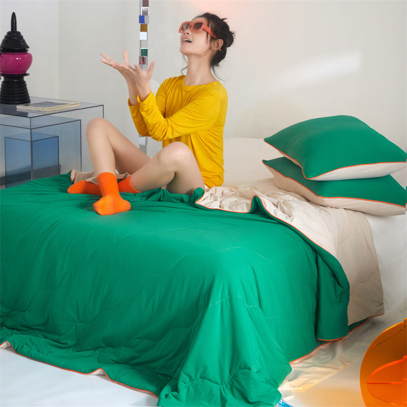 Summer Cooling Blanket with Nylon and Soybean Fiber - Multiple Sizes & Patterns
