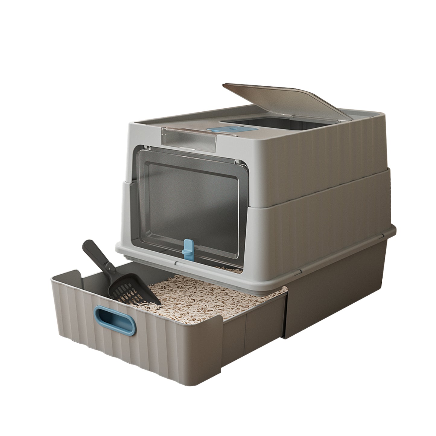 Drawer Cat Litter Box - Self Pickup Pet Furniture for Cats