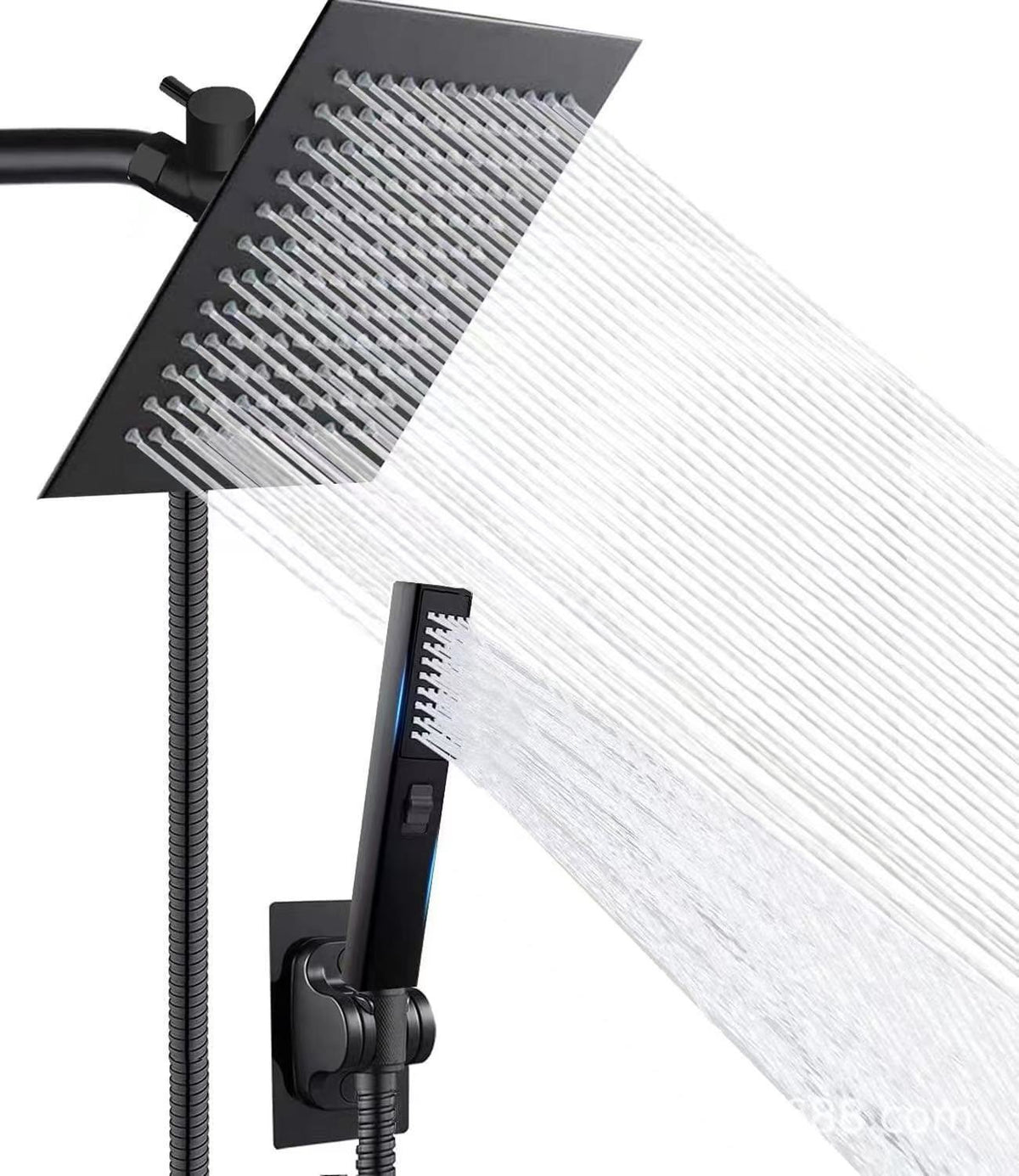 Pressurized Stainless Steel Shower Head Set with Multiple Spray Modes