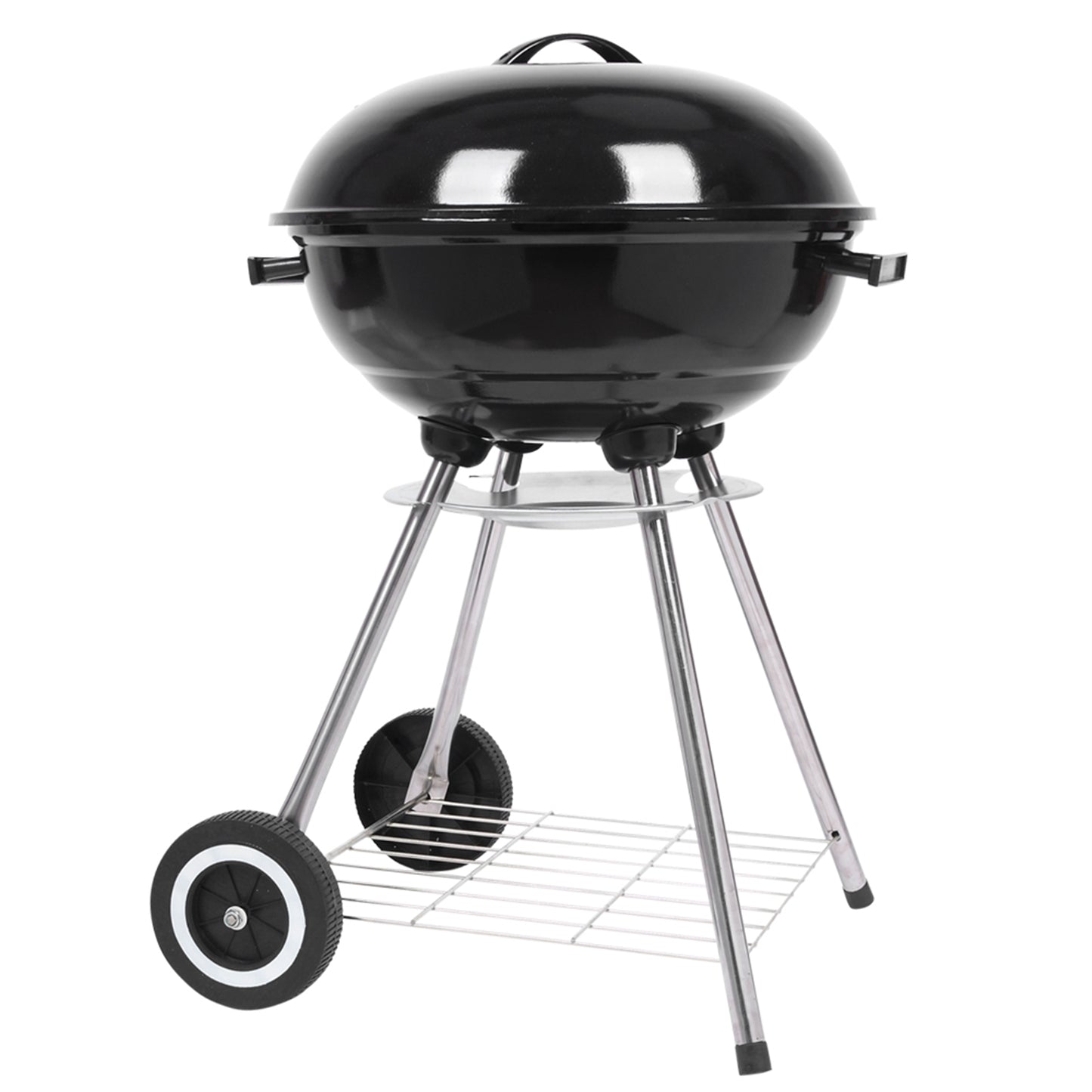 18-Inch Charcoal Grill with Spherical Design - Black