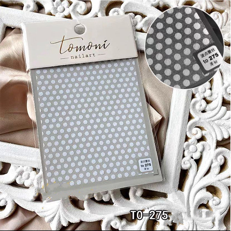 Lace Embossed Nail Stickers – Black & White Decals