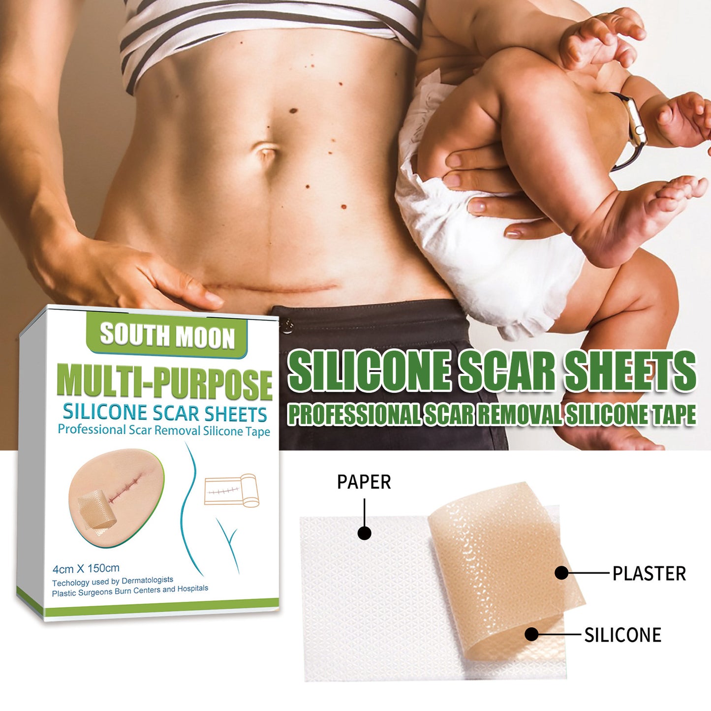 Silicone Scar Repair Patches for Skin Blemish Treatment