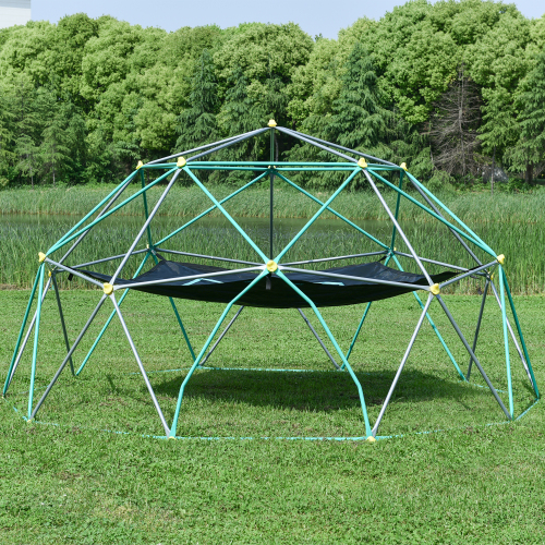 13-Foot Geometric Dome Climber Play Center for Kids - Green