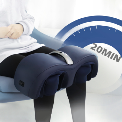 Air Pressure Knee Massager - Dark Blue with Heat & Vibration