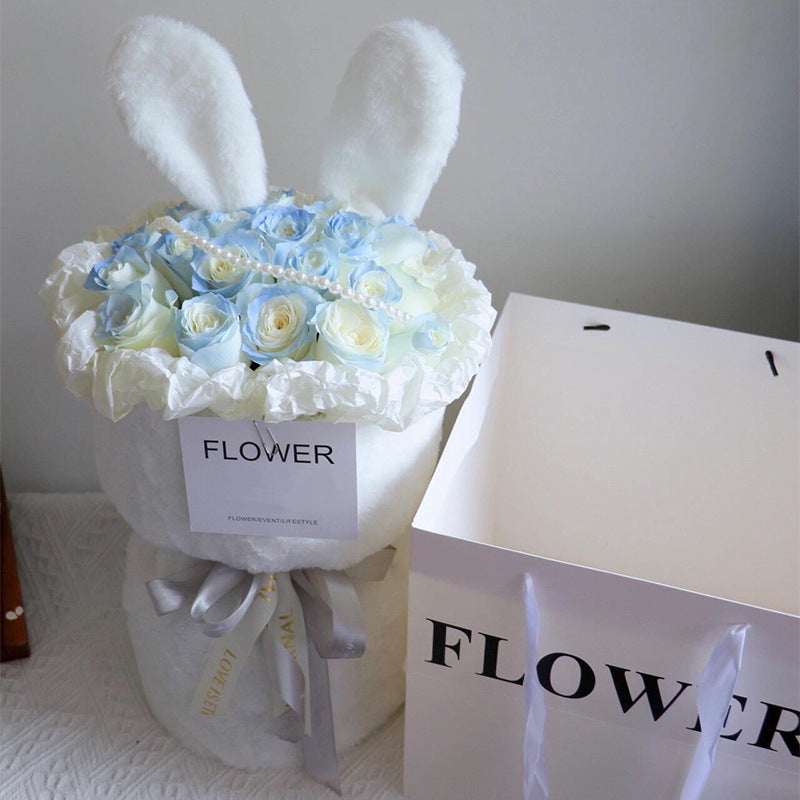Eternal Fragrant Flower Bouquet - Small Silk Rose & Tulip Arrangement