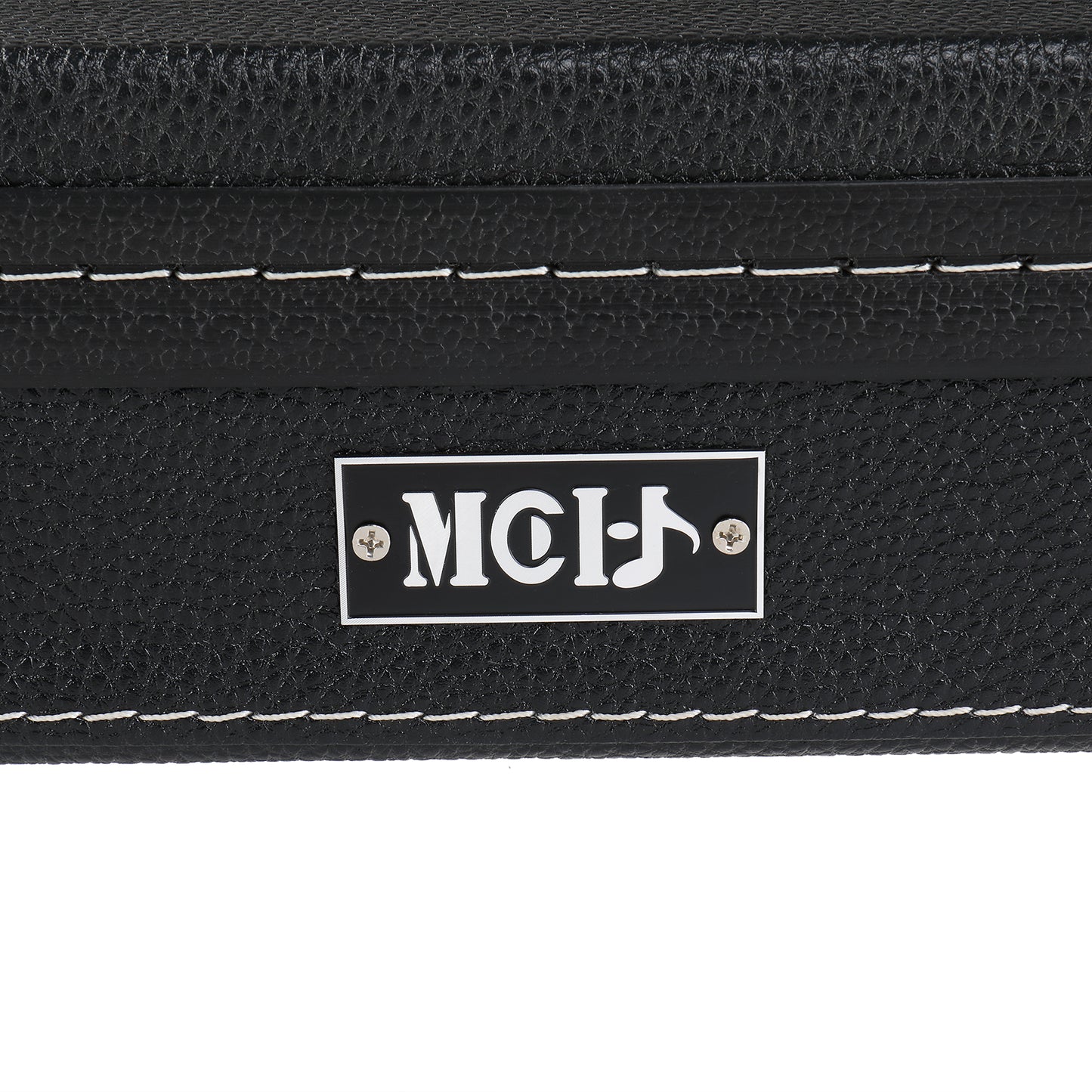 Electric Guitar Hard Case - Black Leather Square Design