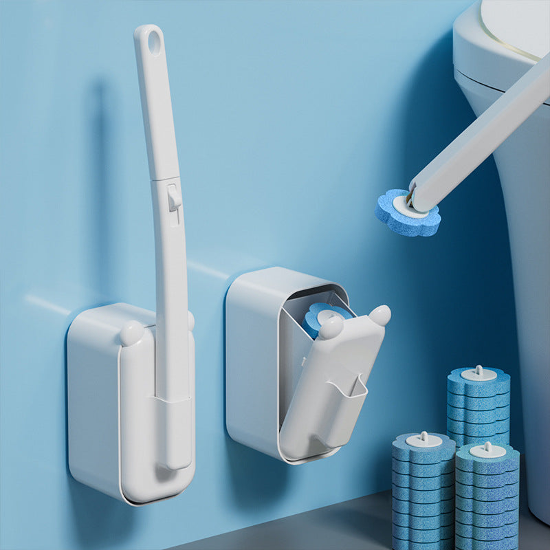 Disposable Toilet Brush Set with Multiple Color Options - Bathroom Cleaning Tool