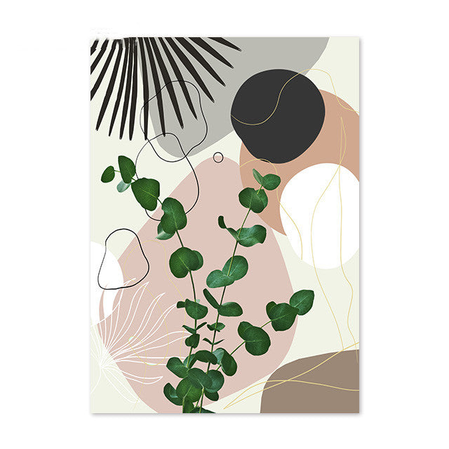 Tropical Plant Leaf Wall Art Canvas Painting - Various Sizes & Styles