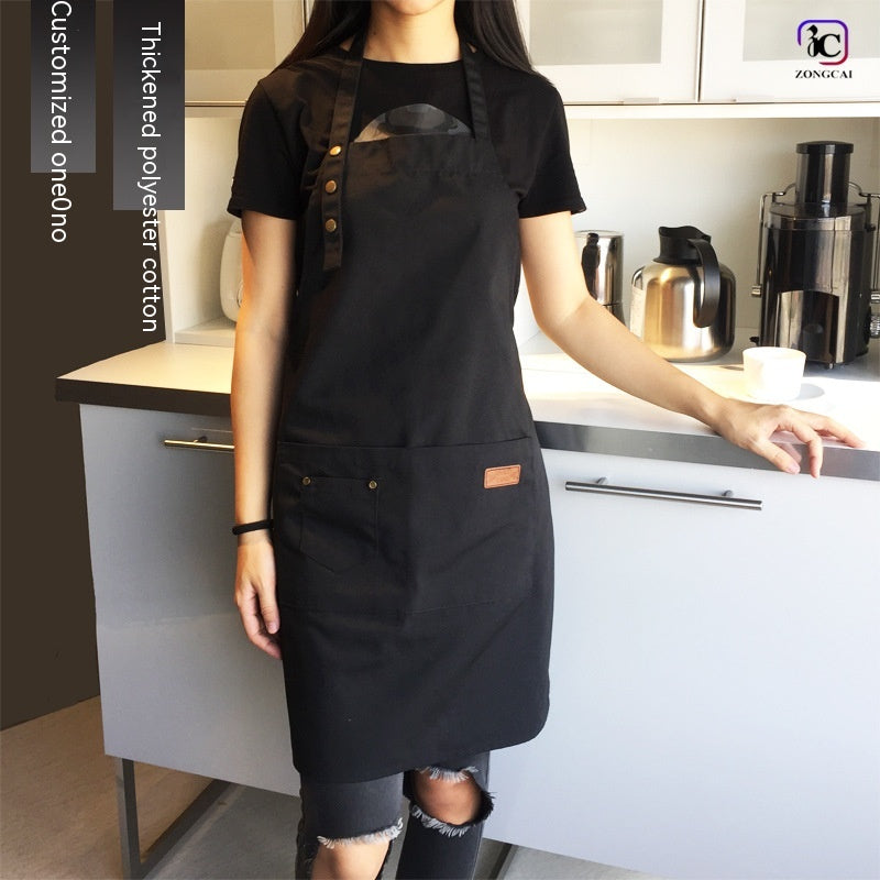 Pure Color Sleeveless Kitchen Apron - Modern & Antifouling Cotton Polyester