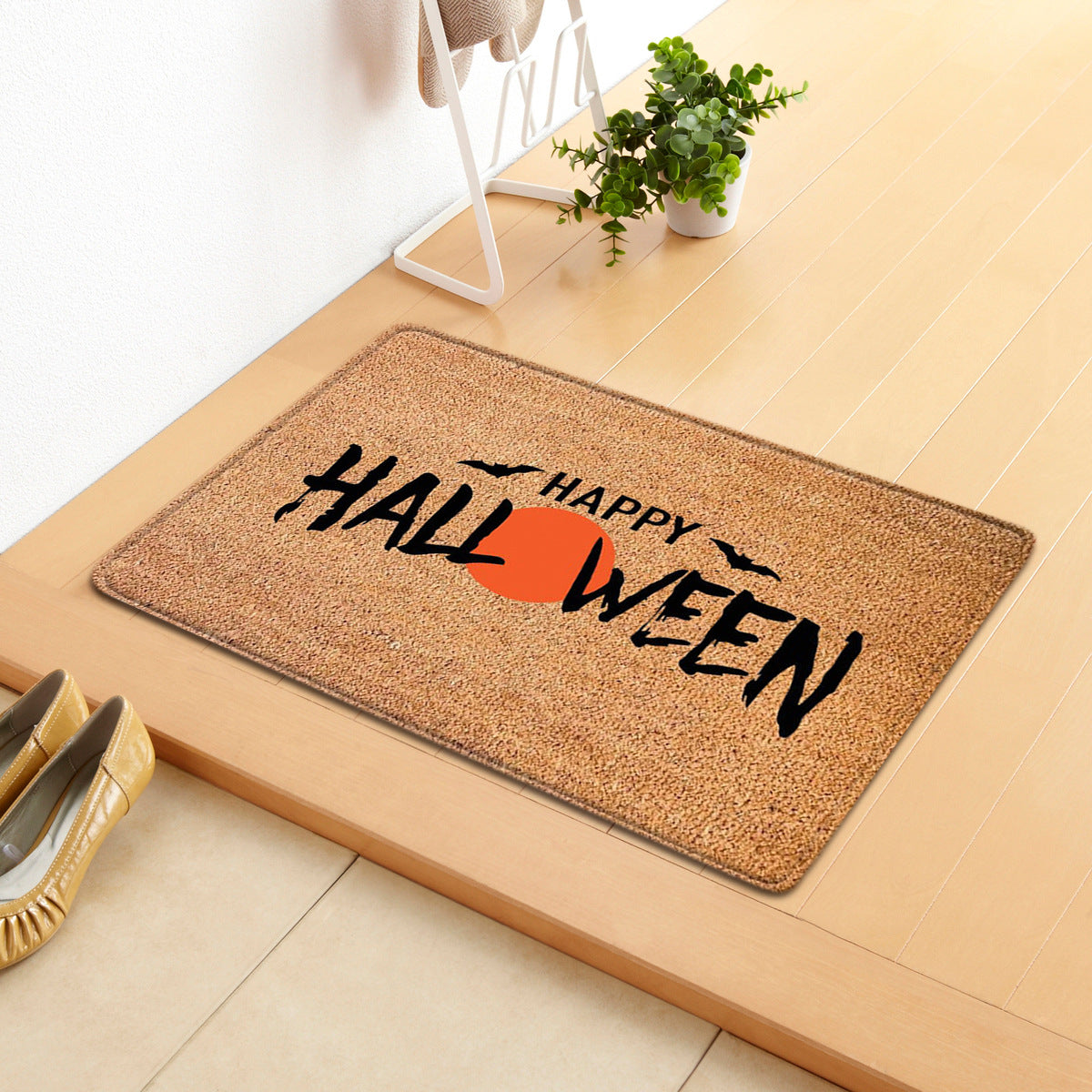 Halloween Letter Door Mat - Modern Rectangular Floor Carpet for Home & Garden